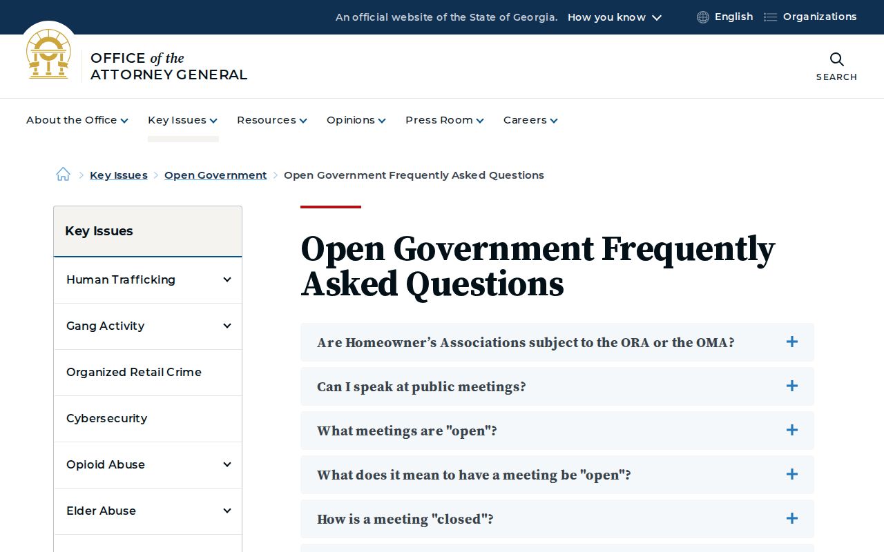Union City public records guidance under the Georgia Open Records Act